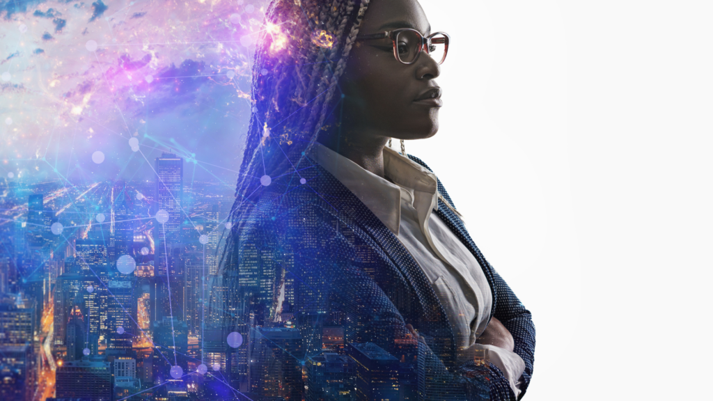 Background concept with business people silhouette at work